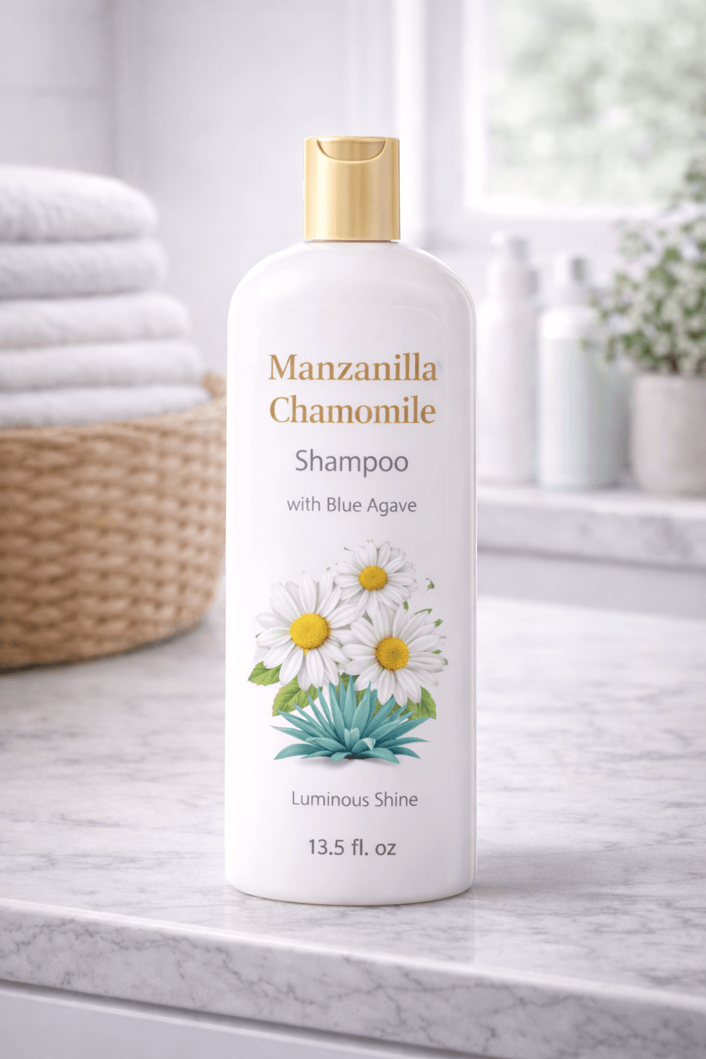 Manzanilla Chamomile Shampoo with Blue Agave – Luminous Shine, 13.5 fl oz