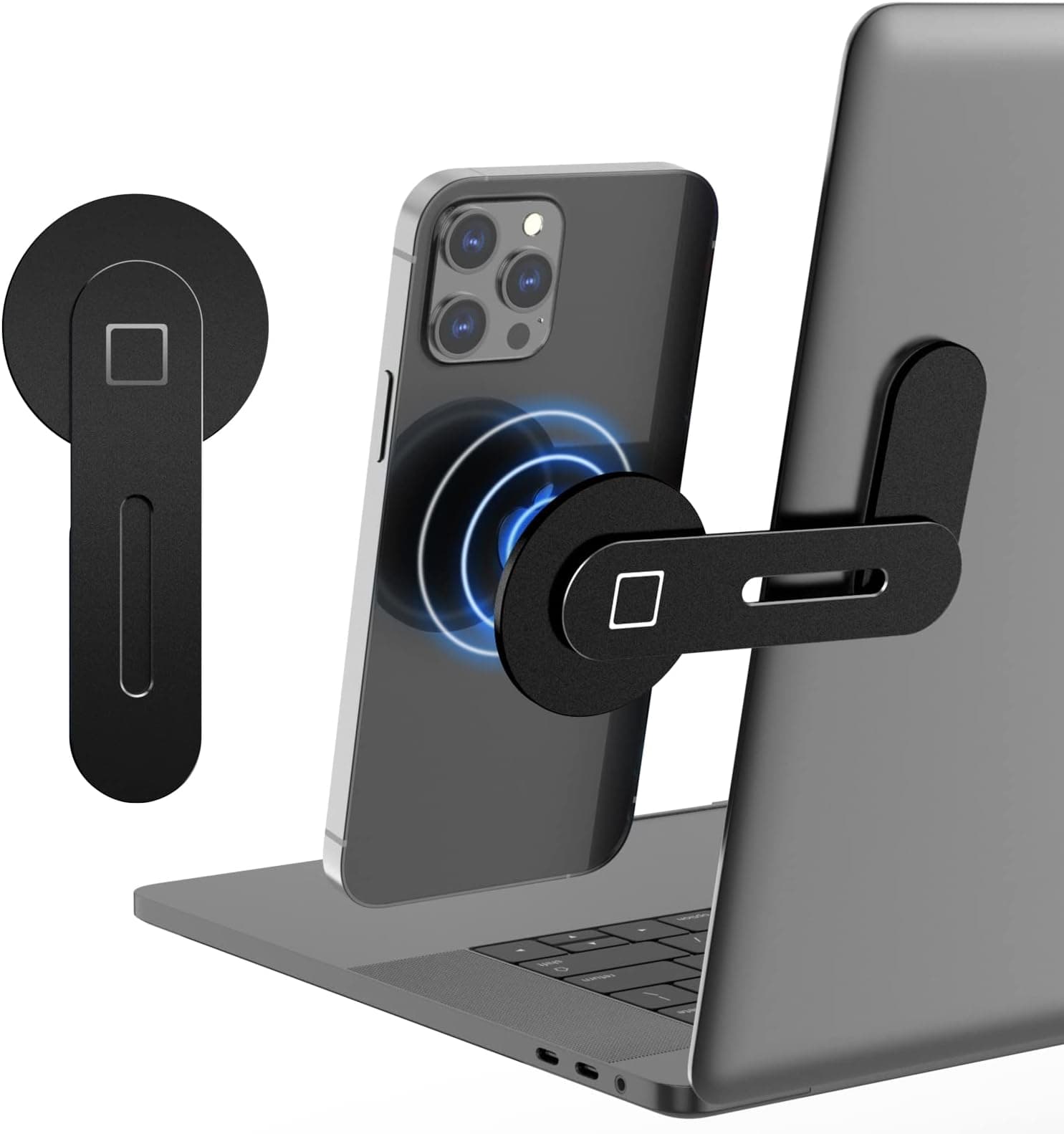 Magnetic Phone Mount for Laptop or Desk – Adjustable and Foldable
