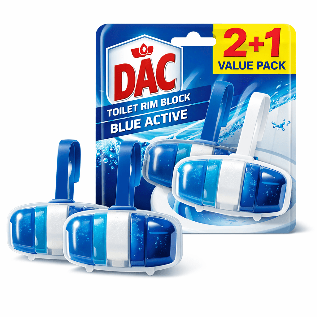 Dac Toilet Rim Block – Blue Active (150g, 2+1)
