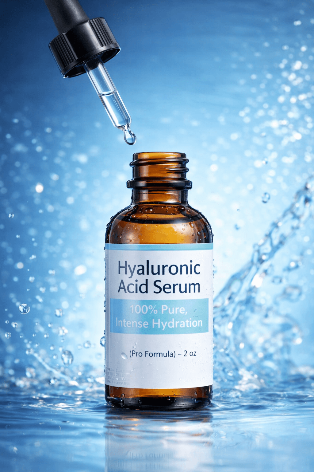 Hyaluronic Acid Serum for Skin – 100% Pure, Intense Hydration (2 oz)