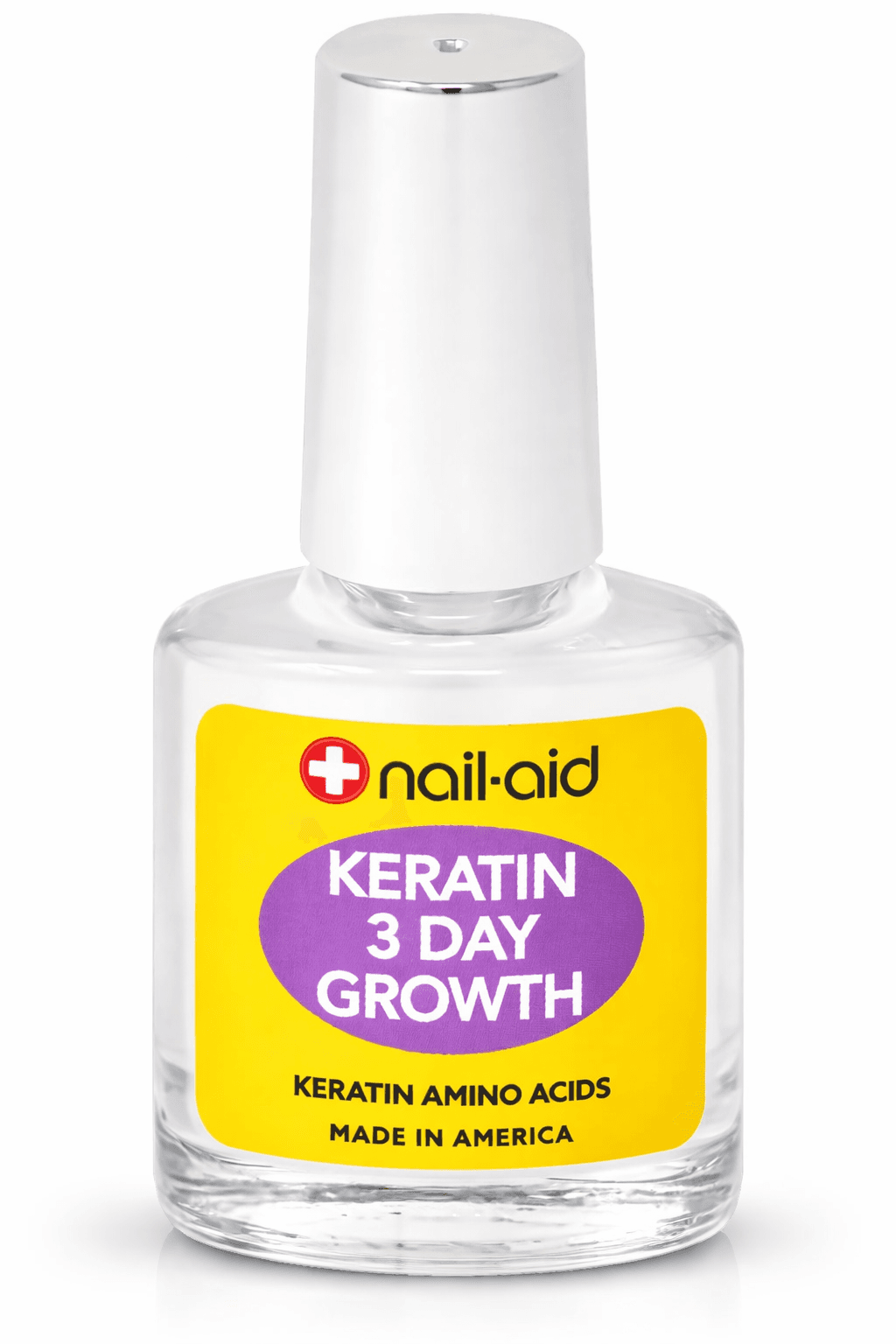 Nail-Aid Keratin 3 Day Growth Nail Treatment & Strengthener – Clear (0.55 Fl Oz)